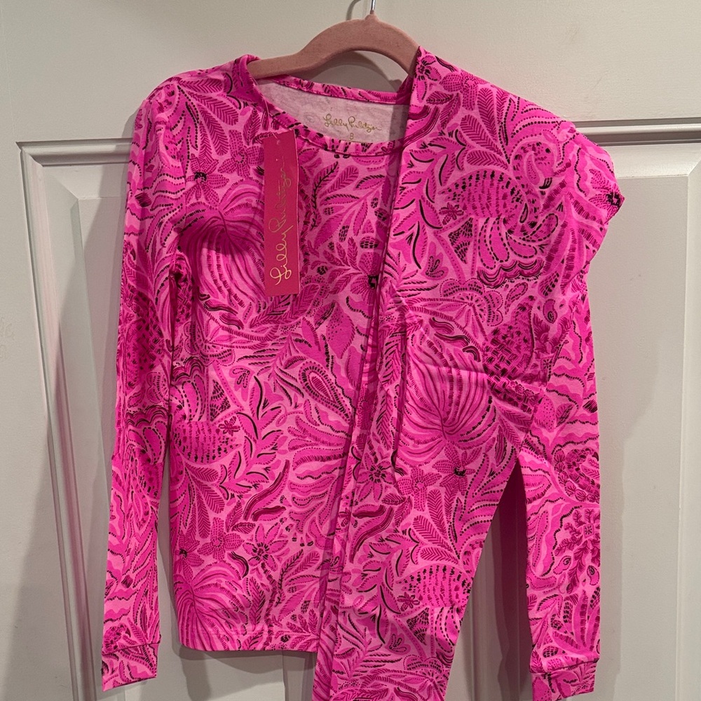 Lilly Pulitzer Girls Pinkie Promises Sammy Pajama Set, NWT